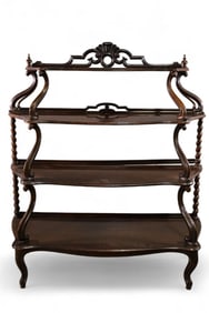 19TH CENTURY BARLEY TWIST ETAGERE