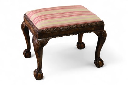 BALL AND CLAW VANITY STOOL