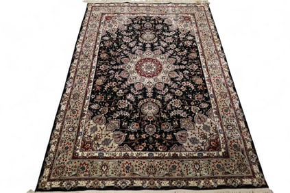 APPROX 6' 9" x 4' 10" HANDMADE WOOL RUG