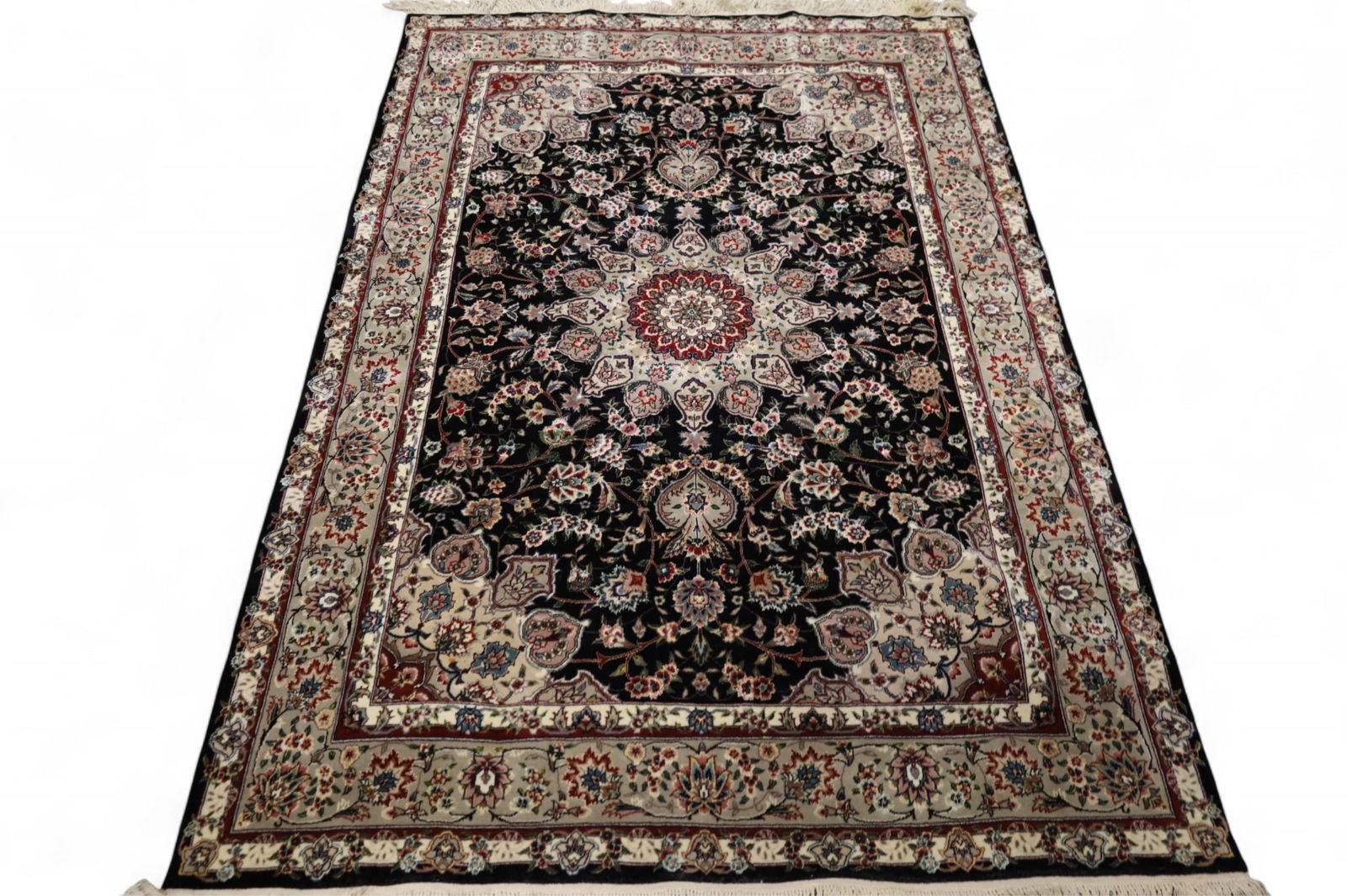 APPROX 6' 9" x 4' 10" HANDMADE WOOL RUG (1 of 4)