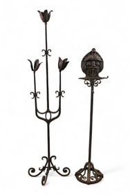 2 PIECES OF WROUGHT IRON