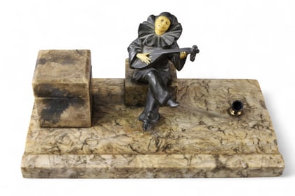 ART DECO FIGURAL INKWELL