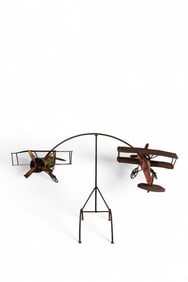 BIPLANE METAL YARD ART
