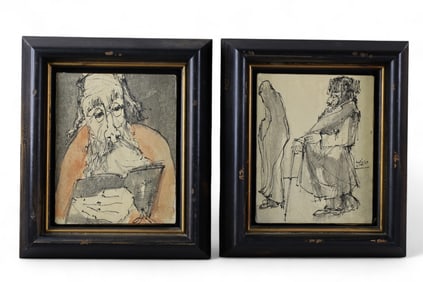 2 SMALL MCM PAINTINGS