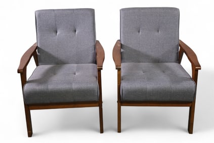PAIR OF MCM STYLE LOUNGE CHAIRS