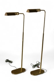PAIR OF CESELLA BRASS FLOOR LAMPS