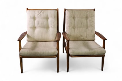 PAIR OF MID CENTURY MODERN LOUNGE CHAIRS