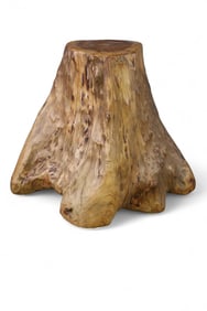 WOODEN STUMP STOOL