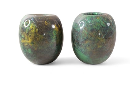2 GLASS VASES