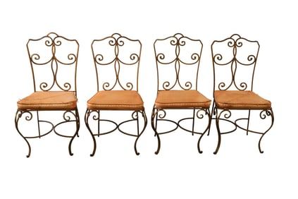 SET OF 4 VINTAGE PATIO CHAIRS