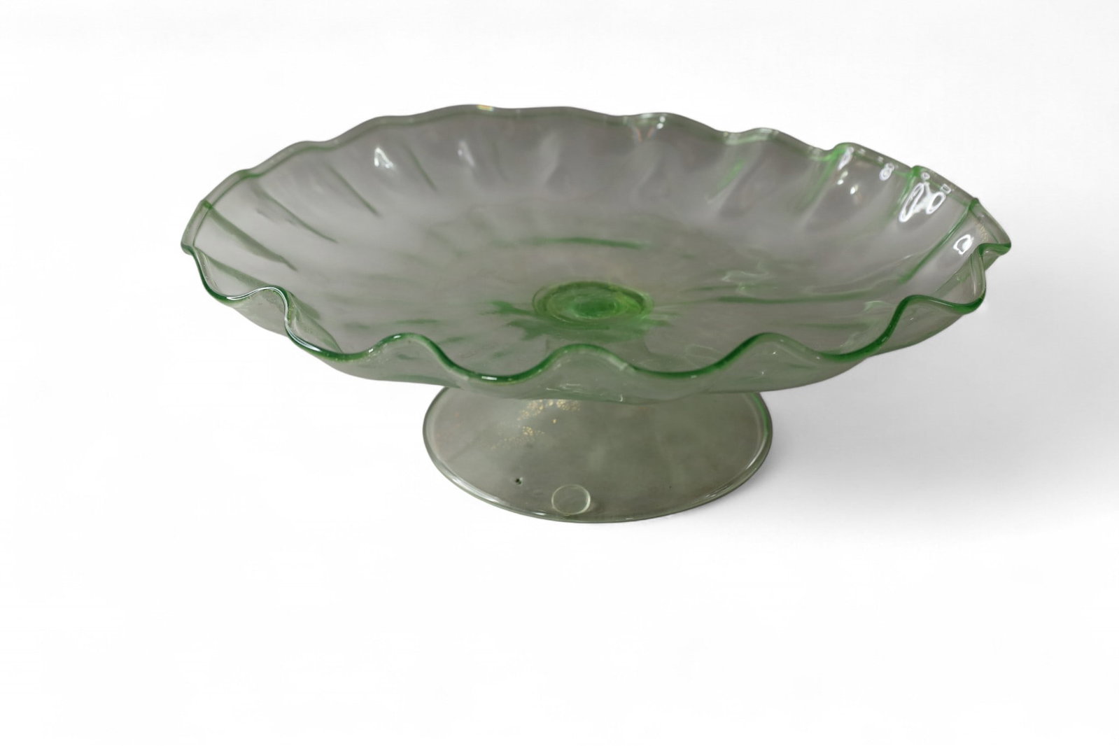 LARGE ART GLASS CENTER BOWL: MURANO STYLE ART GLASS CENTER BOWL, 16" DIAM.