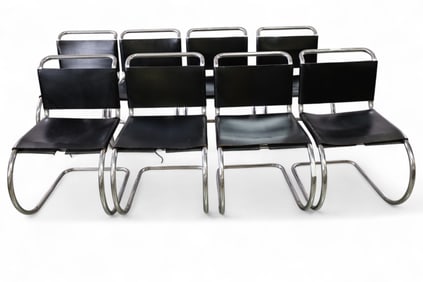 SET OF 8 MIES VAN DER ROHE MR10 SIDE CHAIRS