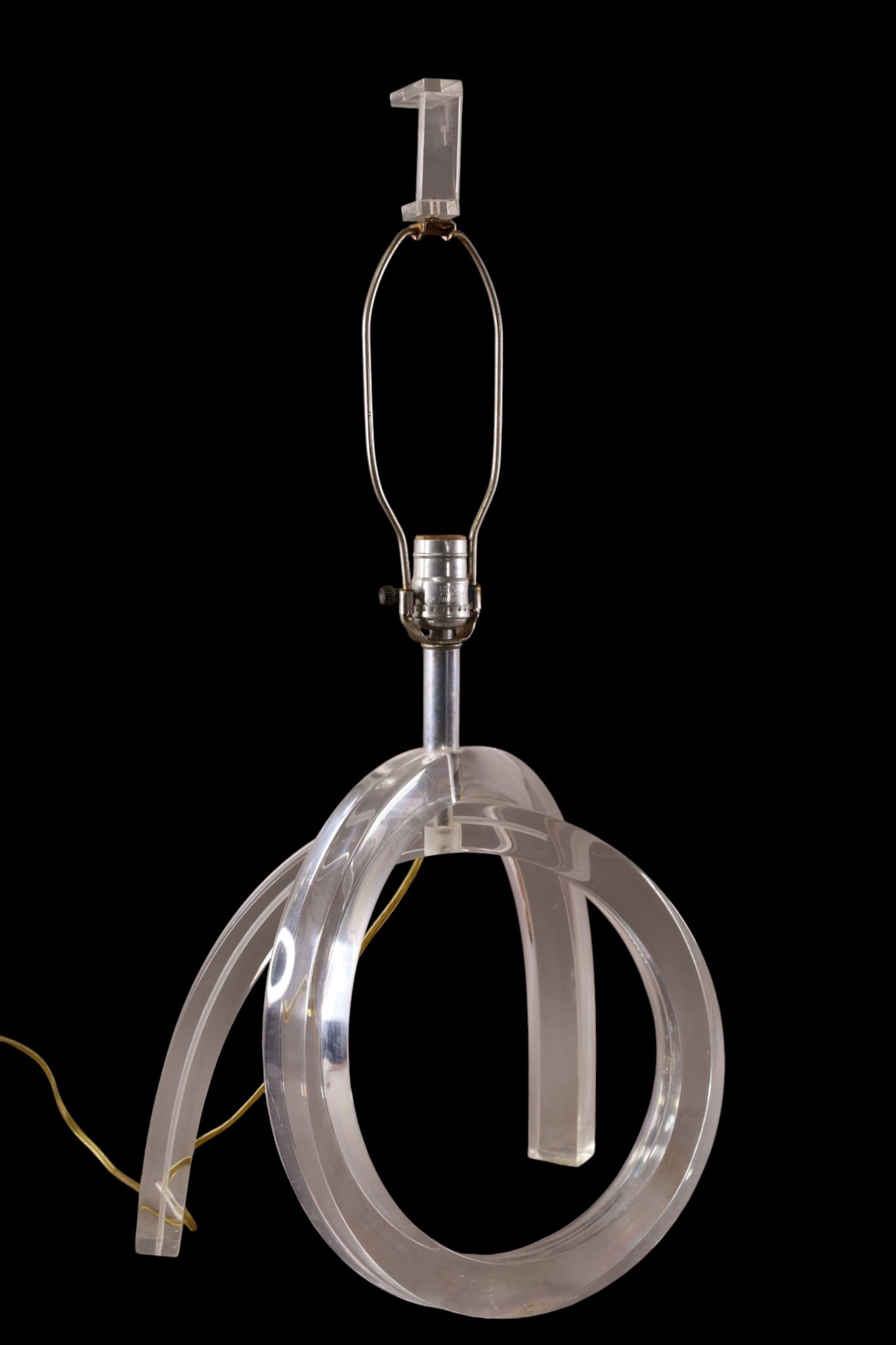 ACRYLIC TABLE LAMP: UNUSUAL ACRYLIC TABLE LAMP. 28" H.