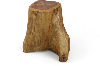 WOODEN STUMP STOOL