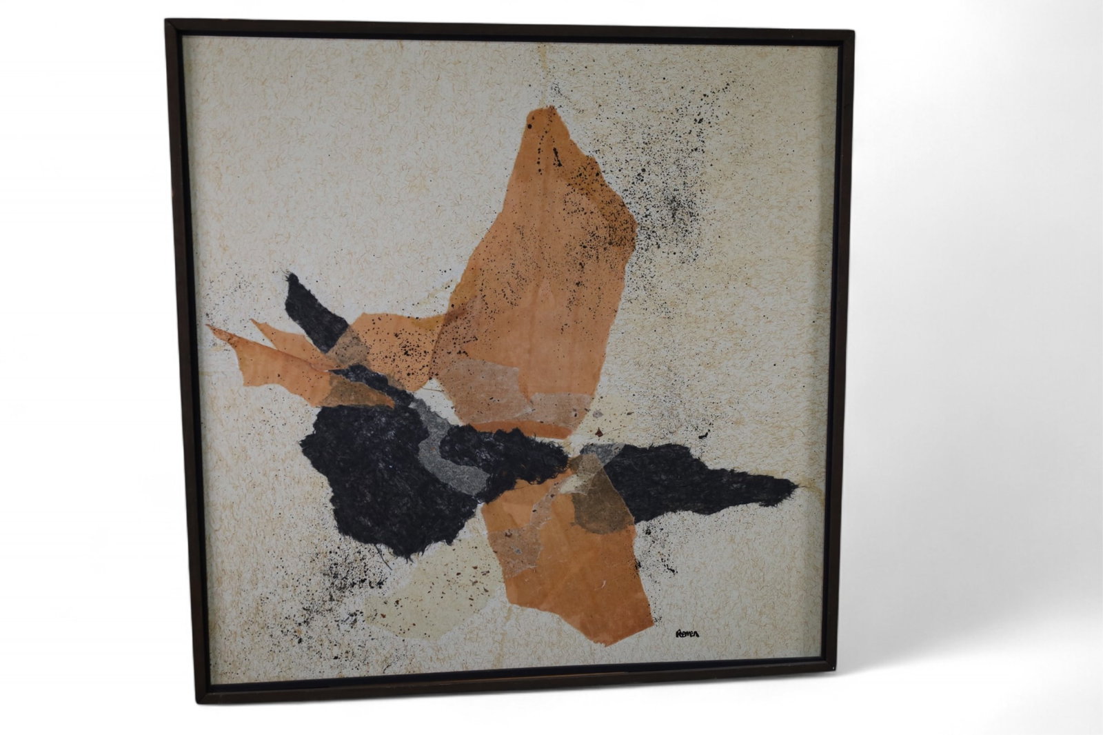 LARGE ABSTRACT PAINTING: OIL ON CANVAS, SIGNED LOWER RIGHT, RAMEN, SOME DAMAGE TO FRAME. 50" x 50" THIS ITEM EXCEEDS SIZE LIMITATIONS FOR IN HOUSE SHIPPING, MUST BE PICKED UP IN HOUSE OR SHIPPED VIA 3rd PARTY GROUND SHIPPER.