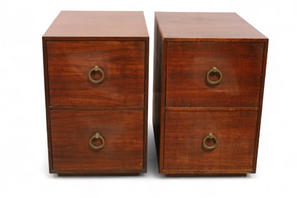 PAIR OF ROSEWOOD FILE CABINETS