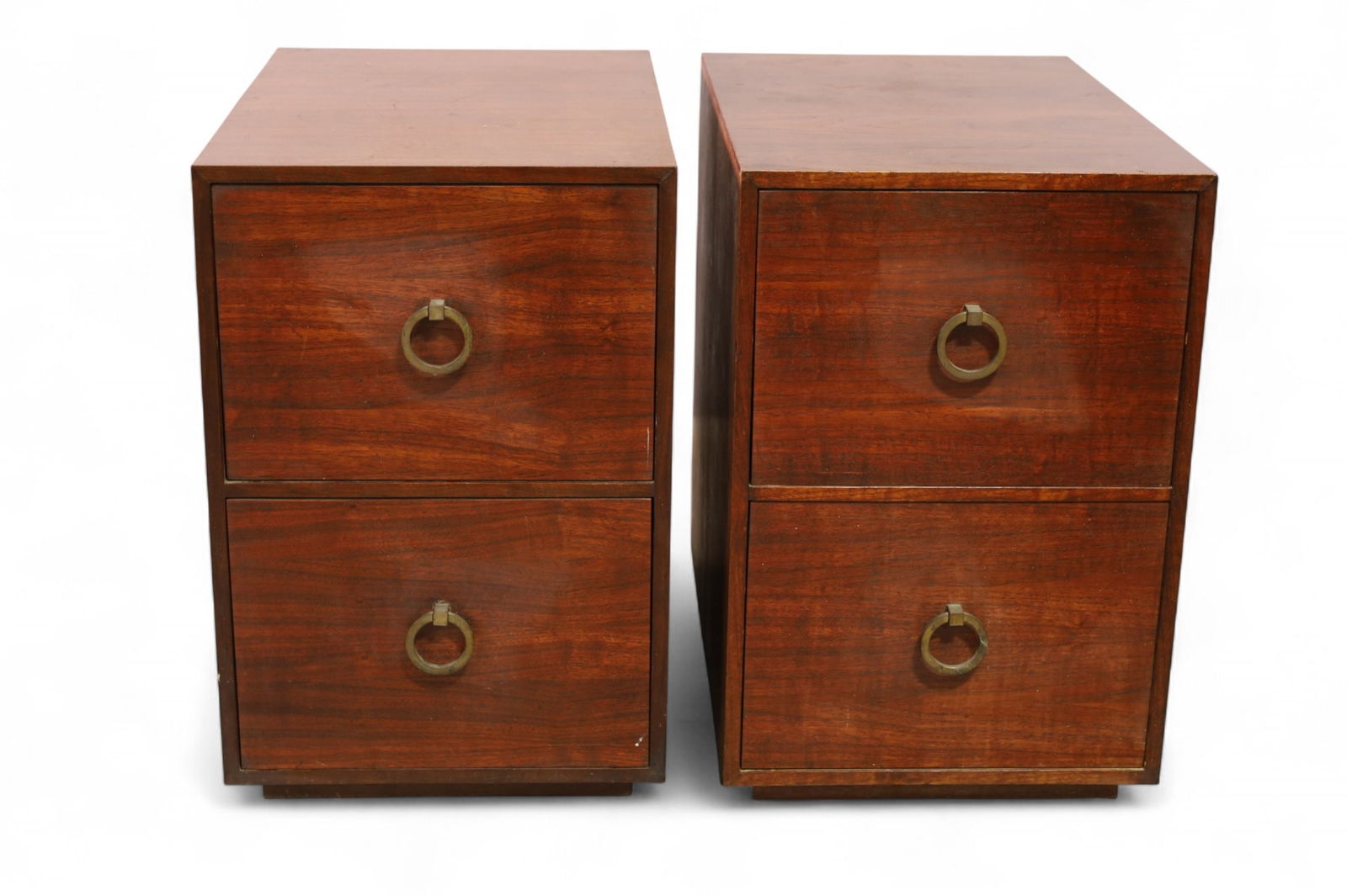 PAIR OF ROSEWOOD FILE CABINETS (1 of 3)