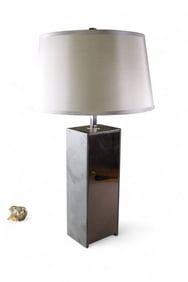 SLATE & MIRRORED TABLE LAMP