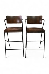 PAIR OF MCM BARSTOOLS