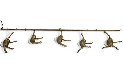 LARGE UNUSUAL MONKEY BAR CHANDELIER