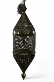 LARGE MOROCCAN BRASS HALL LIGHT