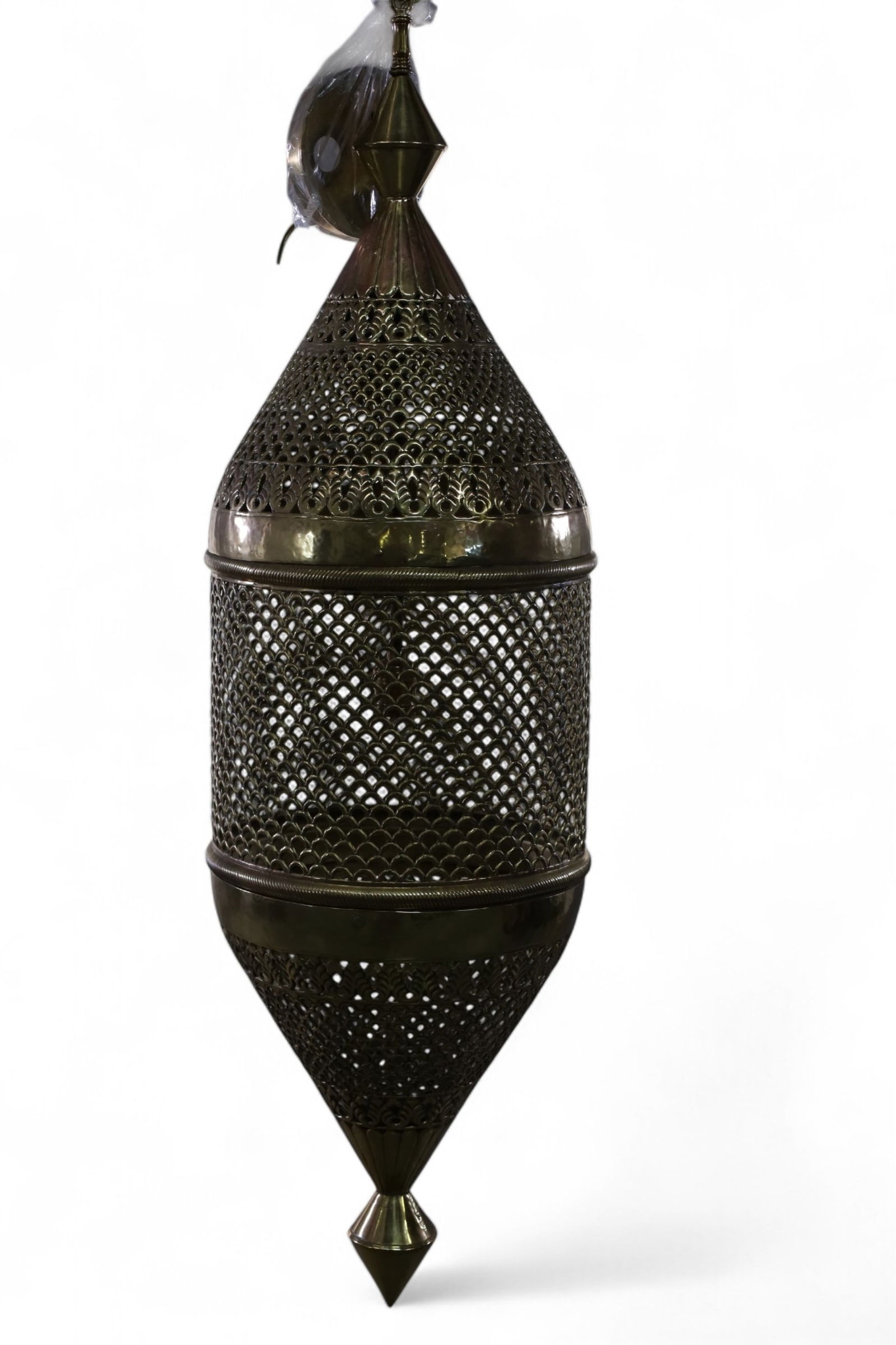 LARGE MOROCCAN BRASS HALL LIGHT (1 of 2)