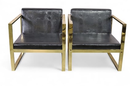 PAIR OF LOUNGE CHAIRS