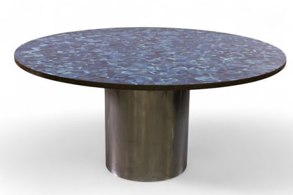 CHROME BASE DINING TABLE