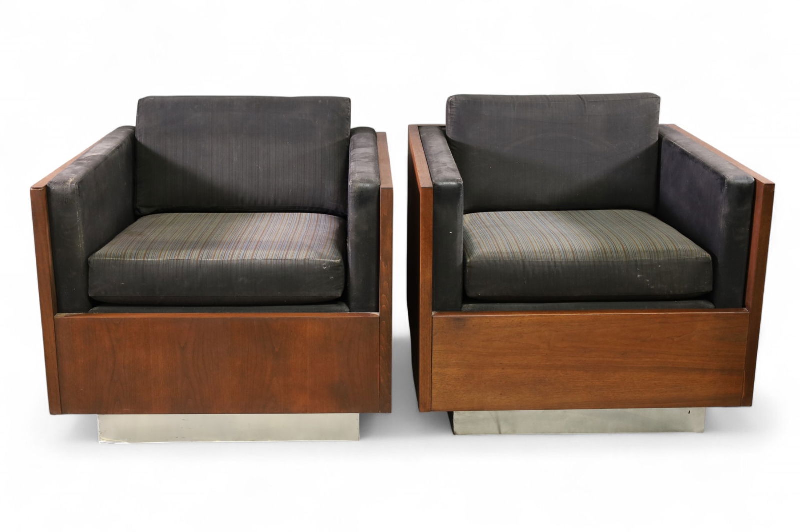 PAIR OF MCM LOUNGE CHAIRS (AS IS) (1 of 3)