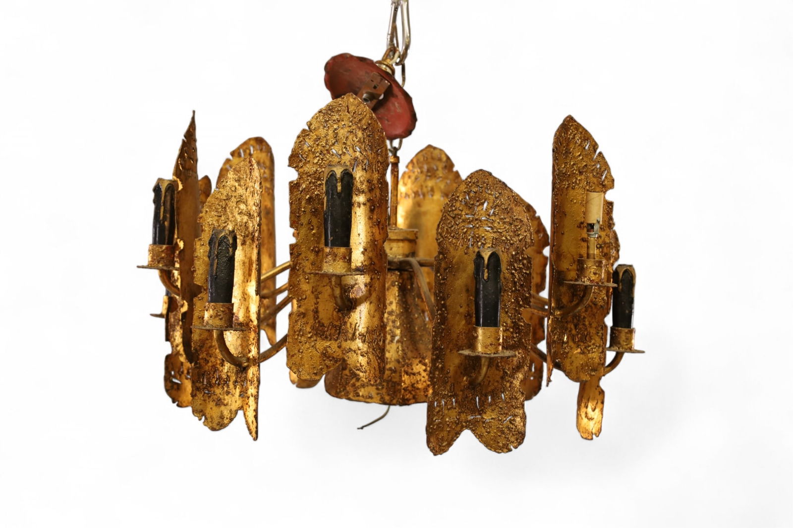 LARGE BRUTALIST CHANDELIER (1 of 4)