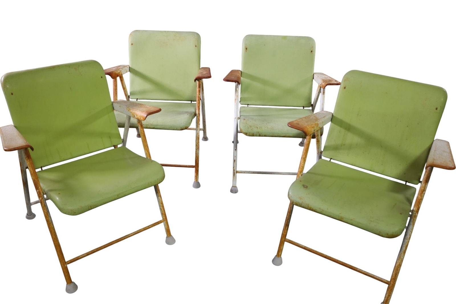 4 RUSSELL WRIGHT FOLDING CHAIRS (1 of 4)
