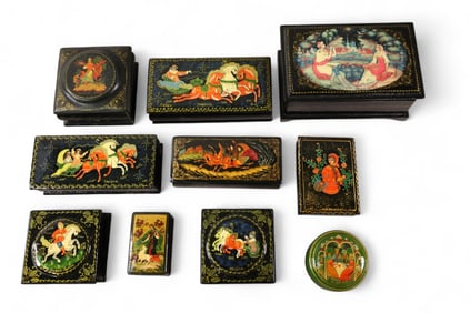RUSSIAN LACQUERED BOXES
