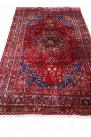 APPROX 10' x 6' 5" HANDMADE WOOL RUG