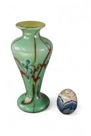 2 PIECES OF ART GLASS