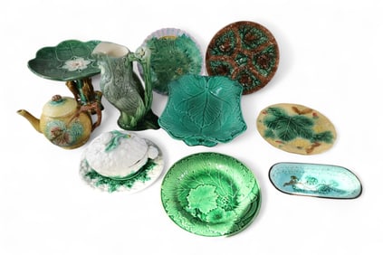 COLLECTION OF MAJOLICA