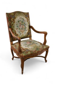 NEEDLEPOINT ARM CHAIR