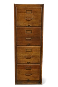 ANTIQUE OAK FILE CABINET