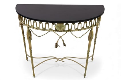 GILT METAL CONSOLE TABLE