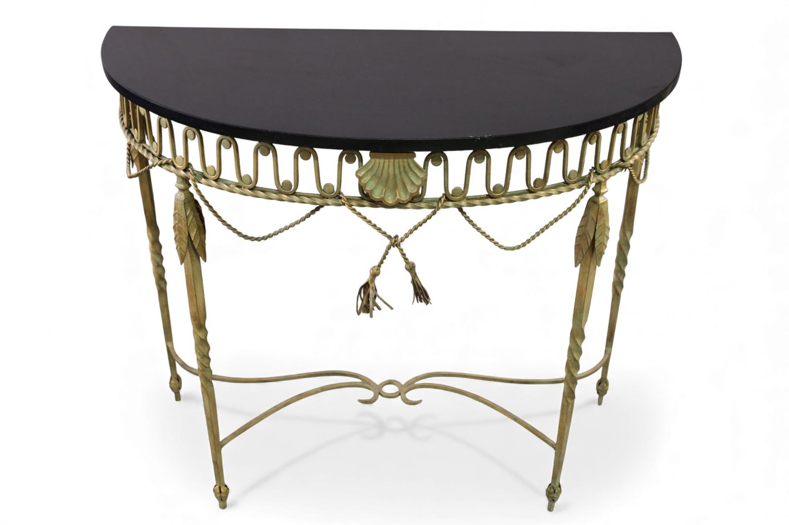 GILT METAL CONSOLE TABLE (1 of 3)