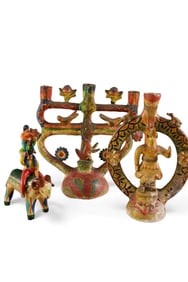 3 PIECES OF MEXICAN POTTERY