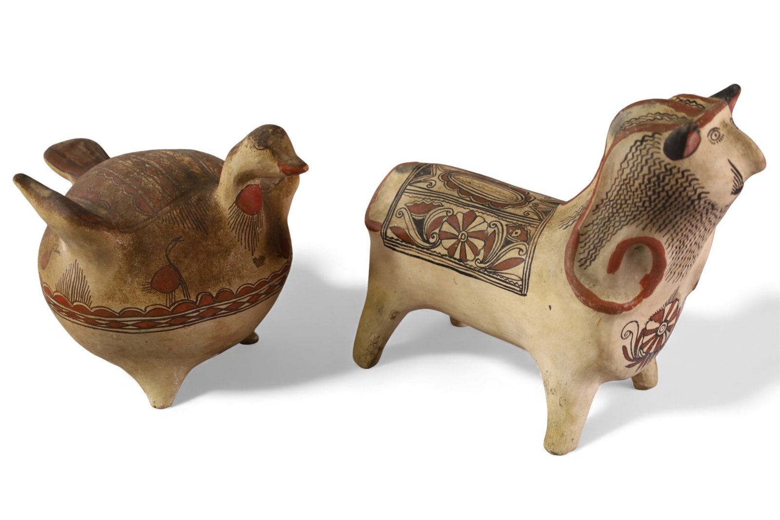 2 MEXICAN POTTERY FIGURES (1 of 3)