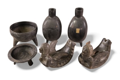 6 PIECES OF MEXICAN POTTERY