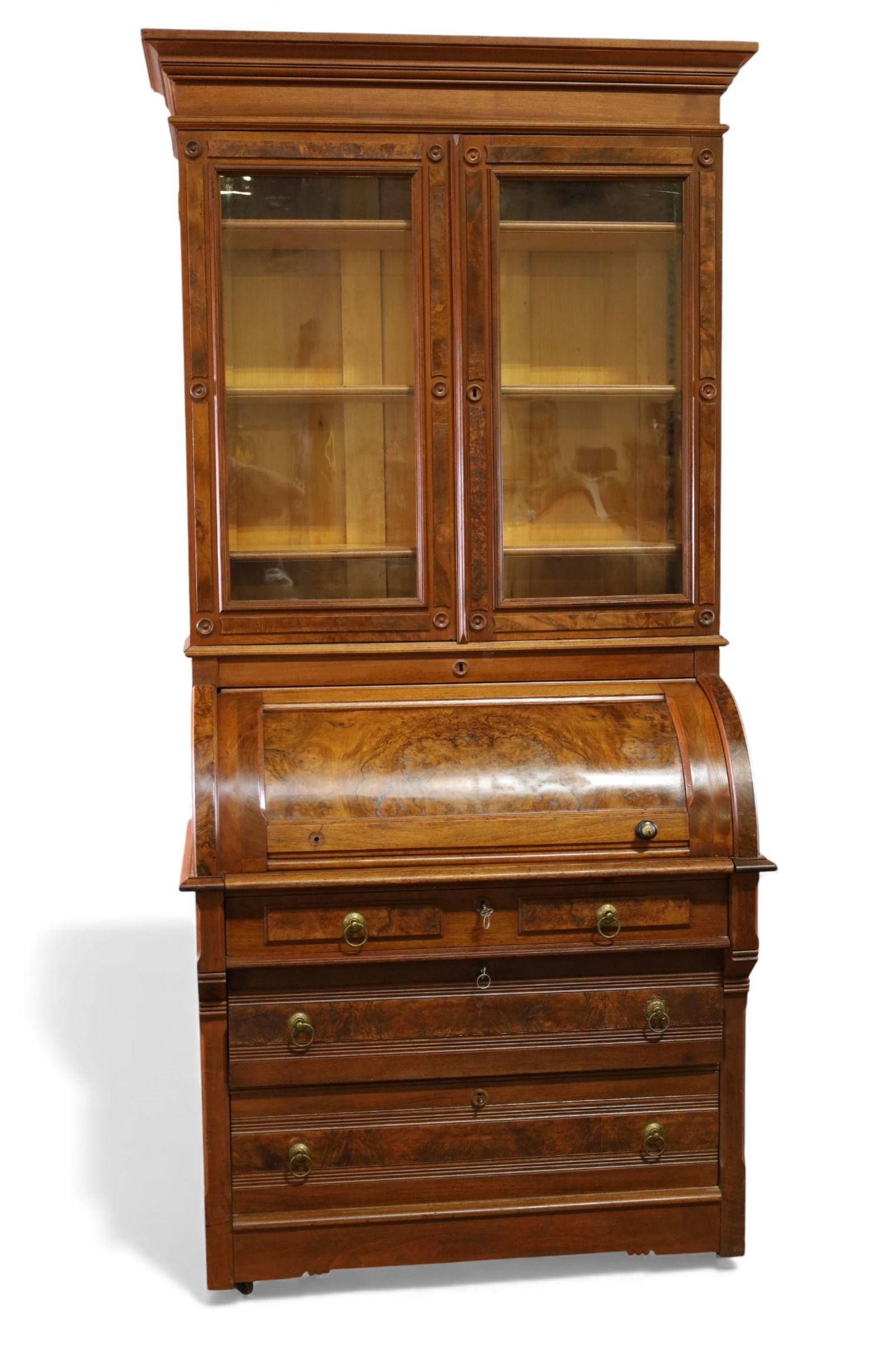 VICTORIAN CYLINDER ROLL DESK (1 of 3)