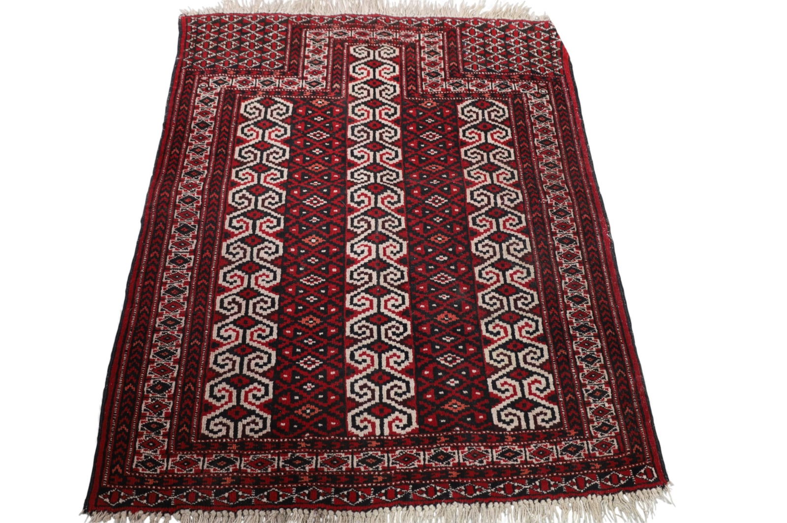 APPROX 3' x 3' 9" HANDMADE WOOL RUG (1 of 3)