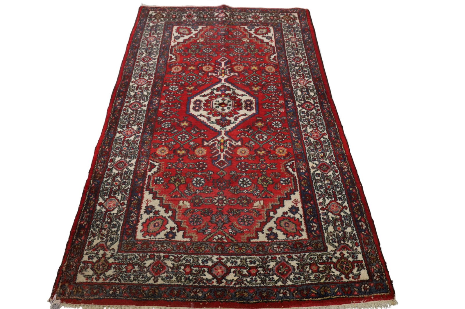 APPROX 6' 10" x 4' 1' HANDMADE WOOL RUG: HANDMADE WOOL RUG,