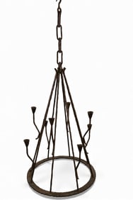 HANGING IRON CANDLE HOLDER