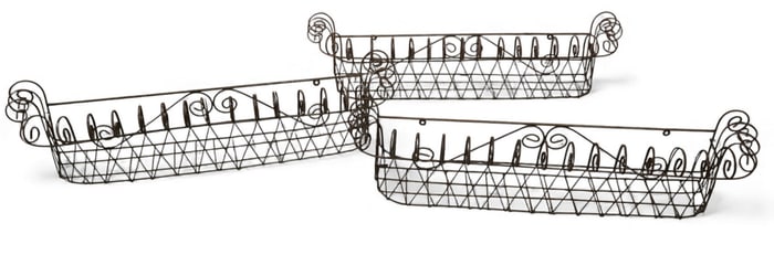 3 WINDOW BOX PLANTERS