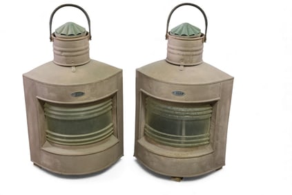 PAIR OF LARGE SHIP'S LIGHTS
