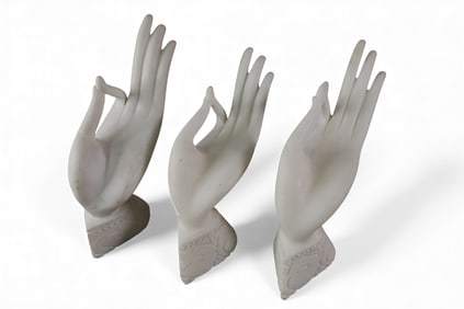 3 ALABASTER HANDS