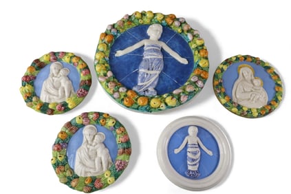 5 ITALIAN PORCELAIN PLAQUES